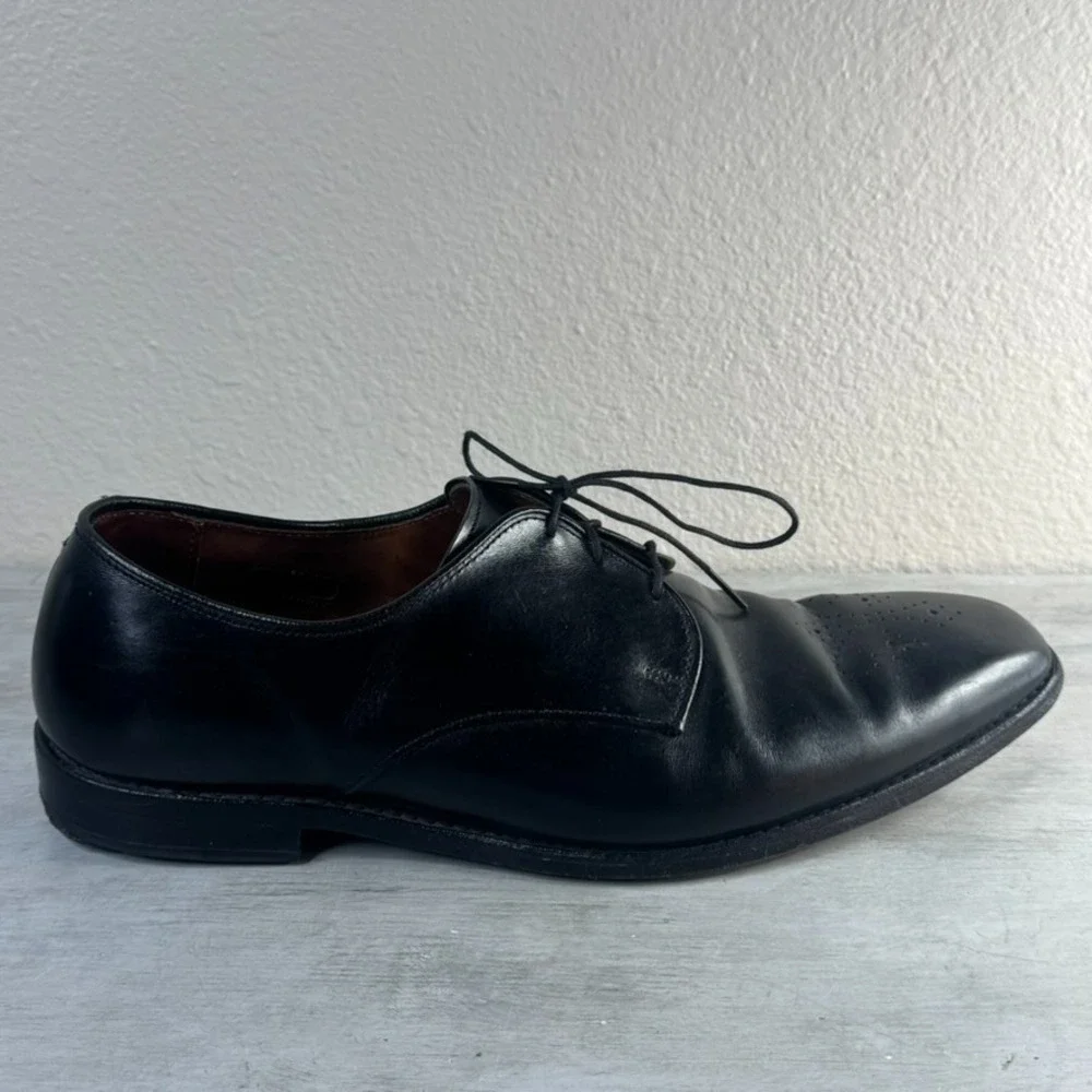 Allen Edmonds Flatiron Dress Shoes Mens 11.5 Black Leather Oxford Derby Lace Up